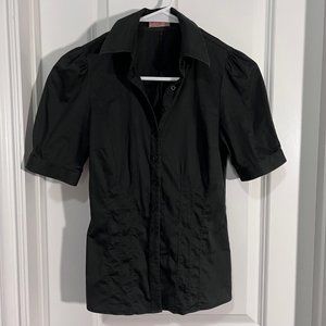 Thomas Pink Women's Blouse, Black Cotton, Size 4